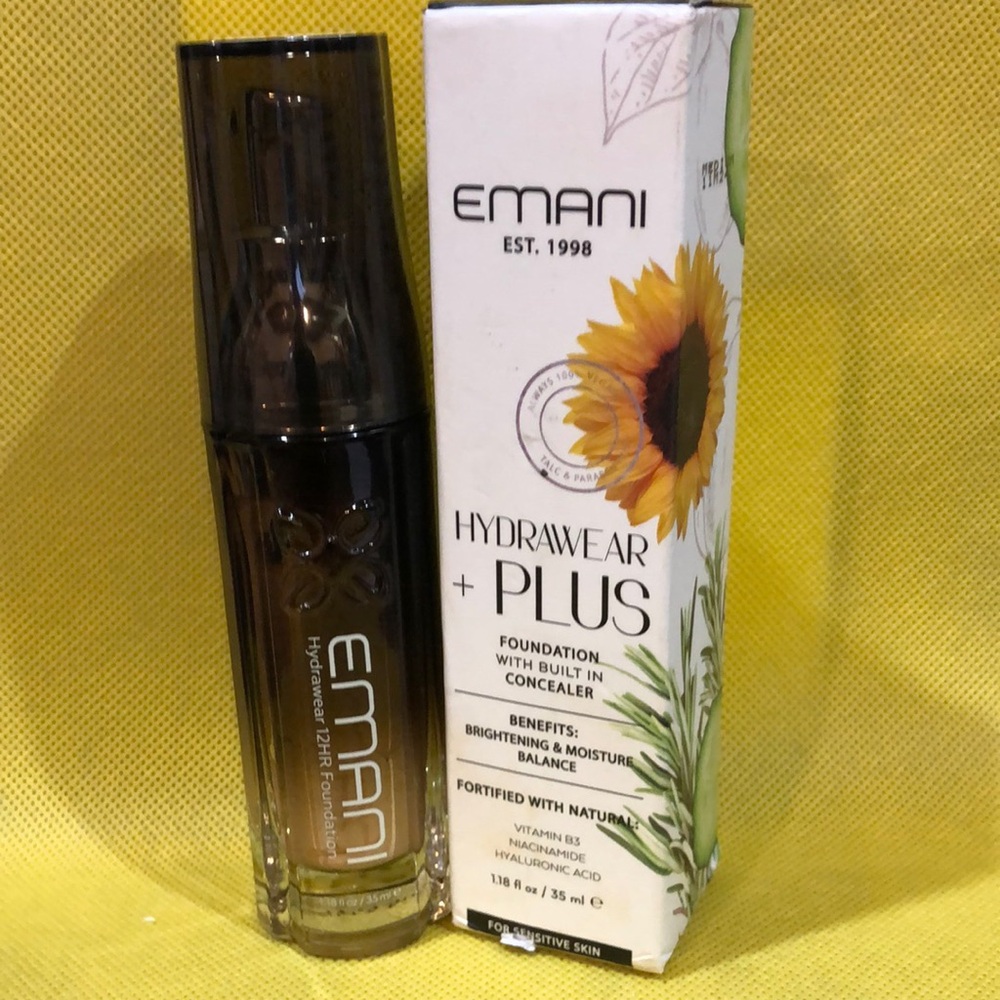 Emani Vegan Cosmetics - Hydra Wear Plus Foundation W/Built in Concealer- Medium
